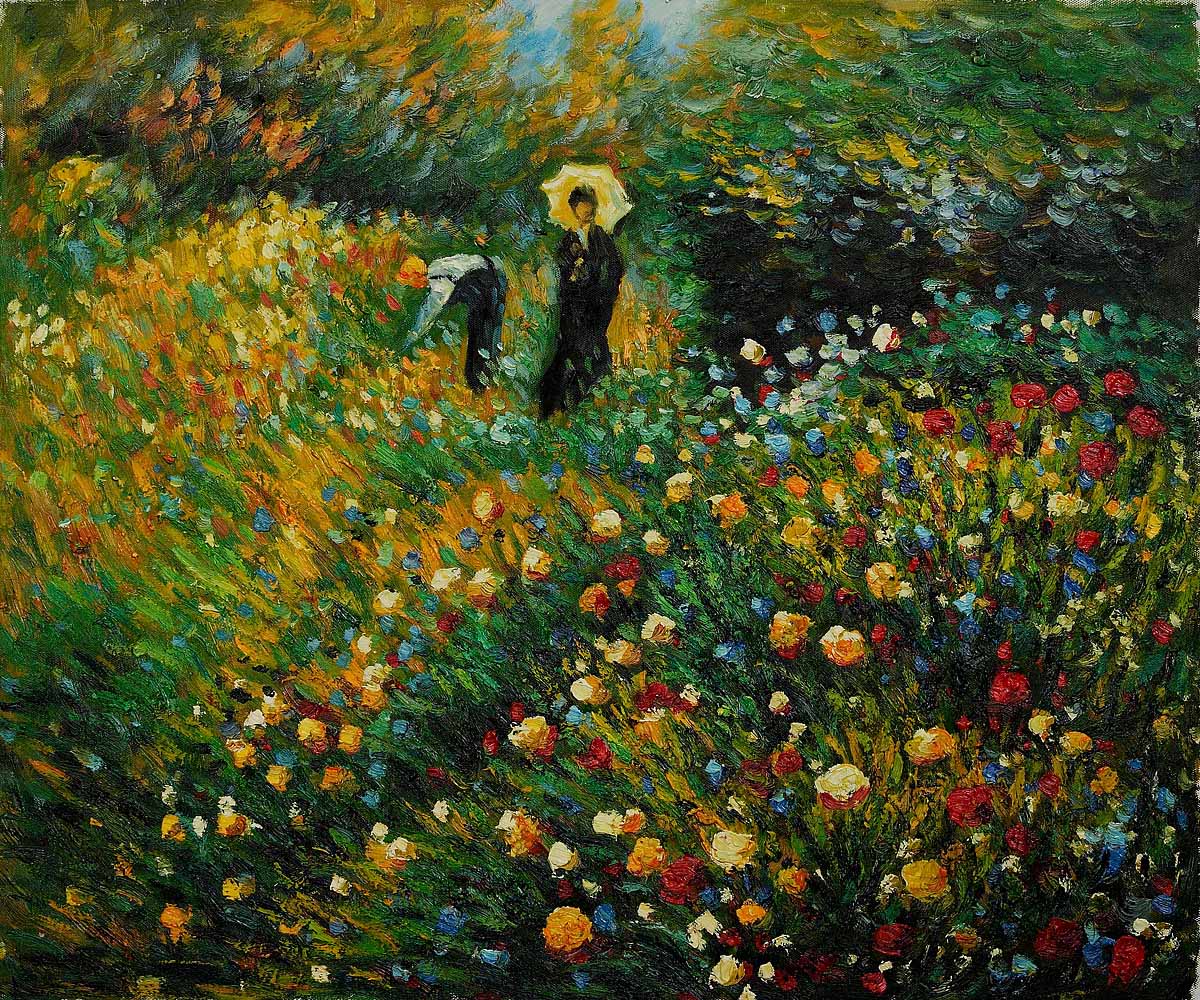 Frau mi Sonnenschirm by Pierre Auguste Renoir